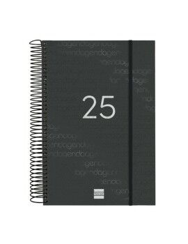 Agenda Finocam YEAR Negro 16,5 x 24,2 cm 2025