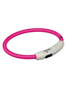 Coleira LED para Animais de Estimação Trixie Cor de Rosa M/L