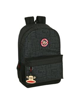 Mochila Escolar Paul Frank Team player Preto 30 x 46 x 14 cm