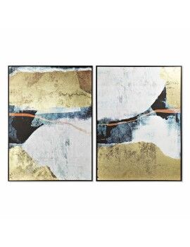 Pintura DKD Home Decor 103,5 x 4,5 x 143 cm Abstrato (2 Unidades)