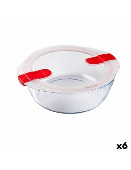 Fiambrera Hermética Pyrex Cook&heat 26 x 23 x 8 cm 2,3 L Rojo Vidrio (6 Unidades)