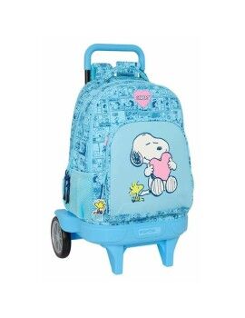 Mochila Escolar Snoopy Love Azul 33 x 45 x 22 cm