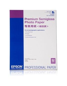 Pack de Tinta e Papel Fotográfico Epson Premium Semigloss Photo Paper, DIN A2, 250 g 25 Folhas (1...