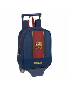 Mochila Escolar com Rodas 805 F.C. Barcelona M280 Grená Azul Marinho