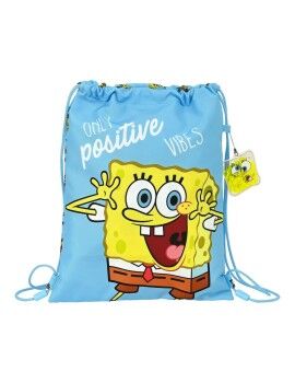 Saco Mochila com Cordas Positive Vibes Spongebob