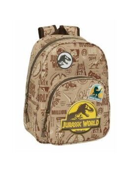 Mochila Escolar Jurassic World Bege 27 x 33 x 10 cm