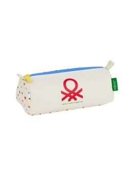 Bolsa Escolar Benetton Topitos Branco (21 x 8 x 7 cm)