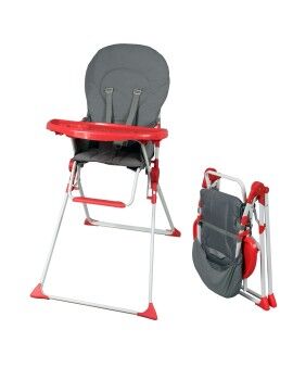 Cadeira Alta Bambisol Vermelho Cinzento PVC 6 - 36 Meses