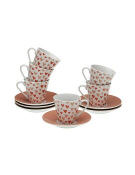 Conjunto de 6 Chávenas com Prato Versa Amore Porcelana