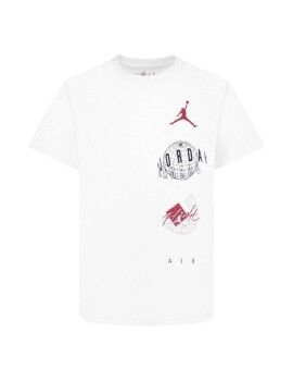 Camiseta de Manga Corta Infantil Nike JDB AIR GLOBE JORDAN SS TEE 95D121 001 Blanco