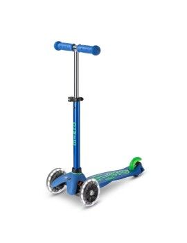 Patinete Scooter Micro Mini DELUXE LED Crystal Blue Azul