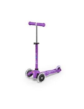 Patinete Scooter Micro Maxi Deluxe LED Verde Cinzento Prateado Violeta