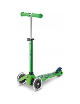 Patinete Scooter Micro Mini DELUXE LED Azul Verde