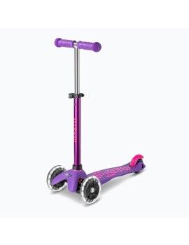 Trotinete Micro Mini Deluxe LED Verde Cinzento Cor de Rosa Prateado Violeta