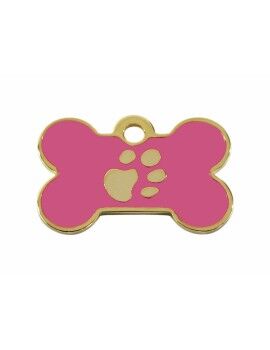 Placa identificativa Imarc Bone Cor de Rosa Dourado