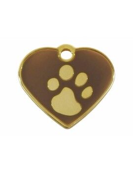 Placa identificativa Imarc Heart Castanho Dourado