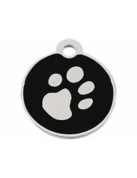 Placa identificativa Imarc Circle Negro Plateado