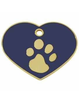 Placa identificativa Imarc Heart Azul Dourado