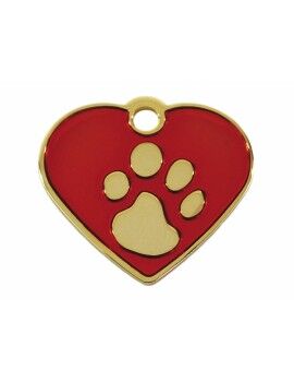 Placa identificativa Imarc Heart Vermelho Dourado