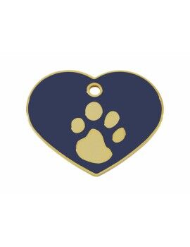 Placa identificativa Imarc Heart Azul Dourado