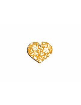 Placa identificativa Imarc Heart Amarelo Laranja