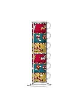 Juego de 6 Tazas de Café Bialetti Winter Wonderland Porcelana 80 ml 6 Piezas (6 Unidades)