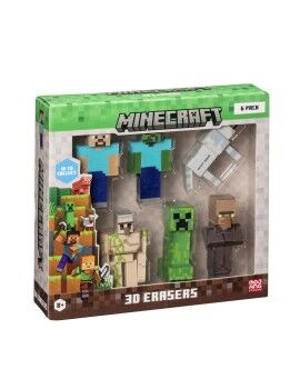 Conjunto de borrachas 3D Minecraft MC4060A 6 Peças