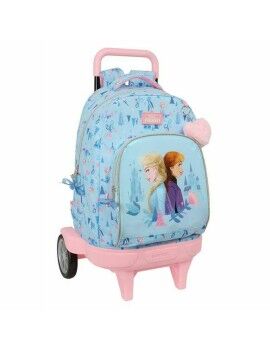 Mochila Escolar com Rodas Frozen Ice magic Azul 33 x 45 x 22 cm