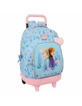 Mochila Escolar com Rodas Frozen Ice magic Azul 33 x 45 x 22 cm