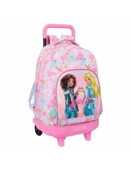 Mochila Escolar Barbie Painterly Cor de Rosa Azul celeste 33 x 45 x 22 cm