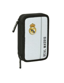 Estojo Duplo Real Madrid C.F. Branco Cinzento 12.5 x 19.5 x 4 cm