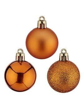 Bolas de Natal Ø 4 cm 12 Unidades Laranja Plástico 4 x 5 x 4 cm