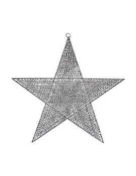 Adorno Natalício Prateado Estrela Metal (60 x 61,5 x 0,5 cm)